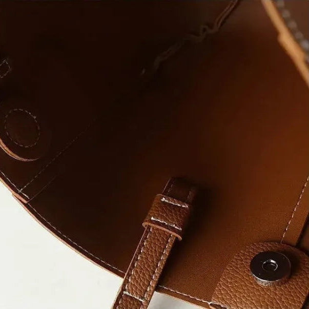 Petit sac à main cabas structuré double porté Élise