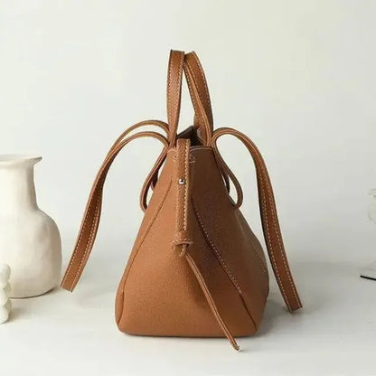 Petit sac à main cabas structuré double porté Élise