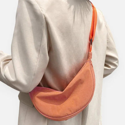 Sac à main banane demi-lune en tissu tendance Lucienne