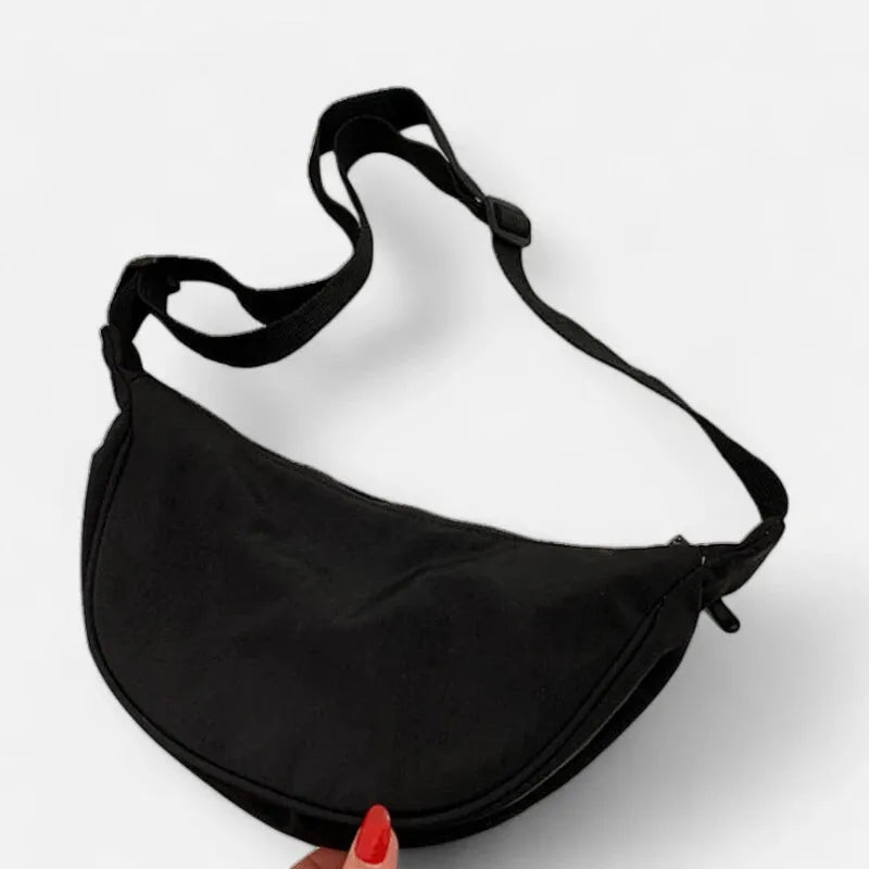 Sac à main banane demi-lune en tissu tendance Lucienne