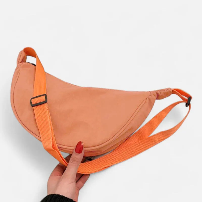 Sac à main banane demi-lune en tissu tendance Lucienne