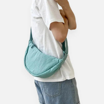 Sac à main banane demi-lune en tissu tendance Monique