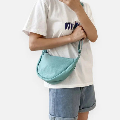 Sac à main banane demi-lune en tissu tendance Monique