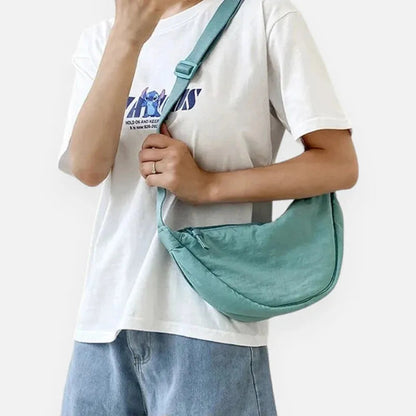 Sac à main banane demi-lune en tissu tendance Monique