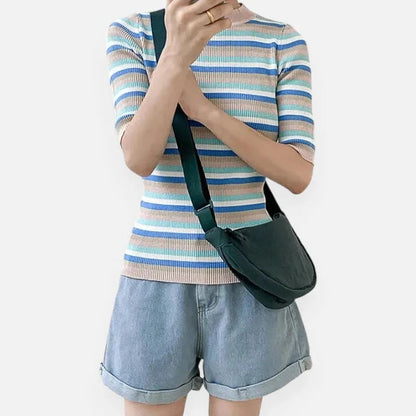 Sac à main banane demi-lune en tissu tendance Monique