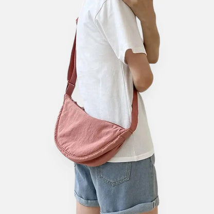 Sac à main banane demi-lune en tissu tendance Monique