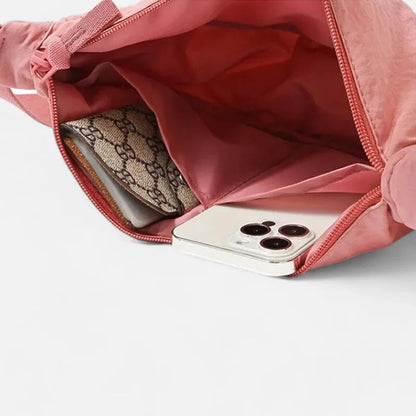 Sac à main banane demi-lune en tissu tendance Monique