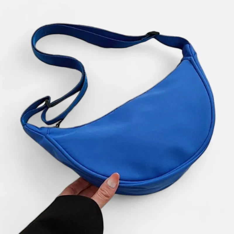 Sac à main banane demi-lune en tissu tendance Yvette