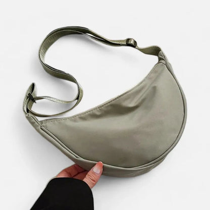 Sac à main banane demi-lune en tissu tendance Yvette