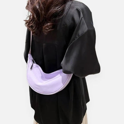 Sac à main banane demi-lune en tissu tendance Yvette