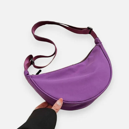 Sac à main banane demi-lune en tissu tendance Yvette