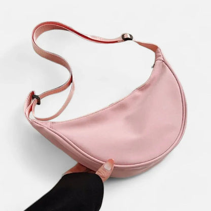 Sac à main banane demi-lune en tissu tendance Yvette