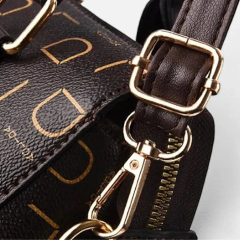 Sac à main bandoulière avec son charms chat doré Beatrice