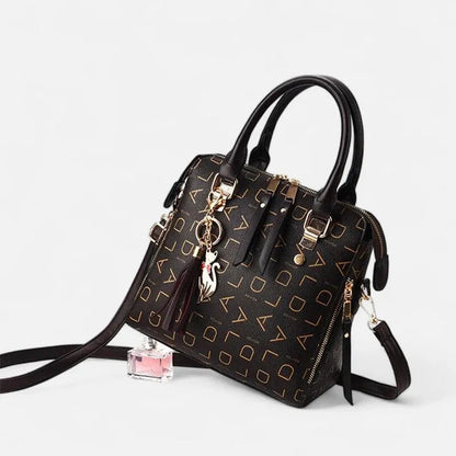 Sac à main bandoulière avec son charms chat doré Beatrice