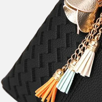 Sac à main bandoulière avec son charms doré assortie Ludovica