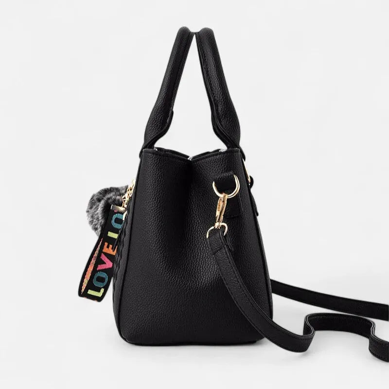 Sac à main bandoulière avec son charms pompon Federica