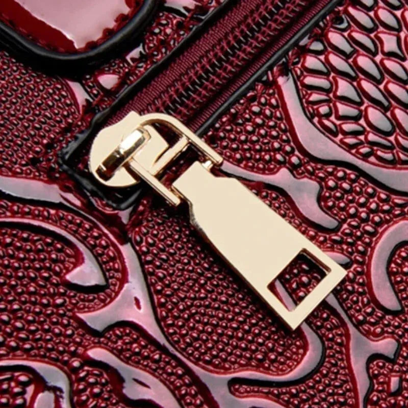 Sac à main bandoulière brillant et texturé Bianca