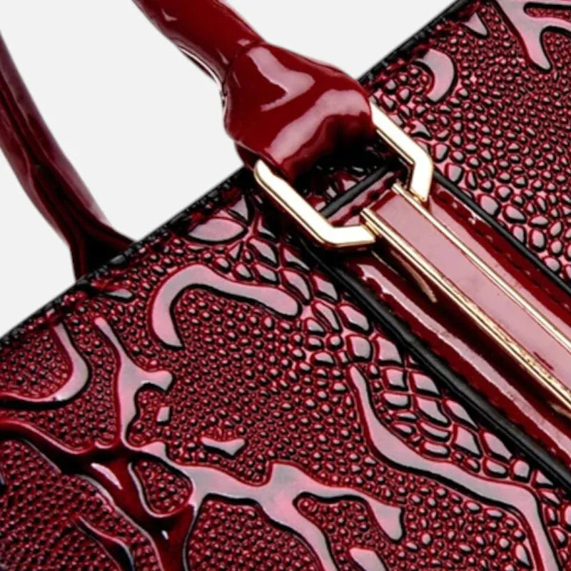 Sac à main bandoulière brillant et texturé Bianca