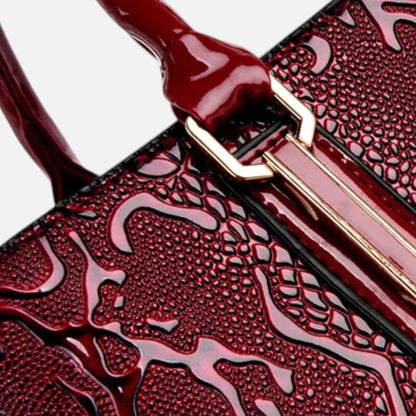 Sac à main bandoulière brillant et texturé Bianca