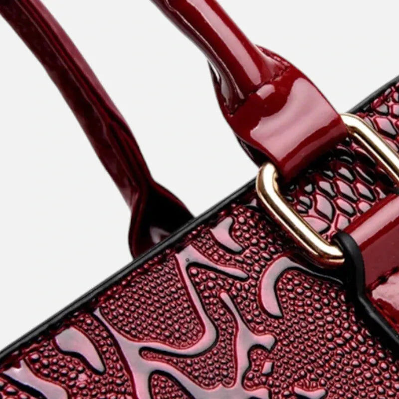 Sac à main bandoulière brillant et texturé Bianca