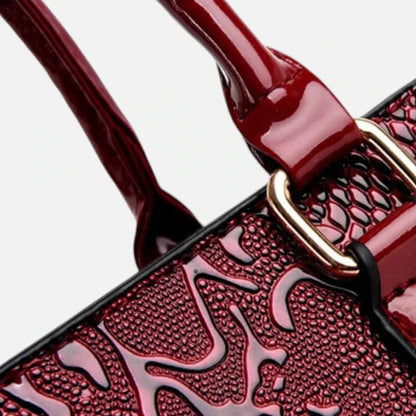 Sac à main bandoulière brillant et texturé Bianca