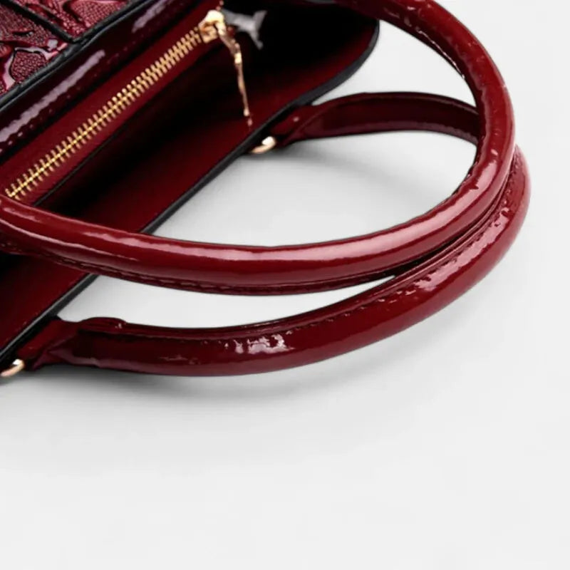 Sac à main bandoulière brillant et texturé Bianca