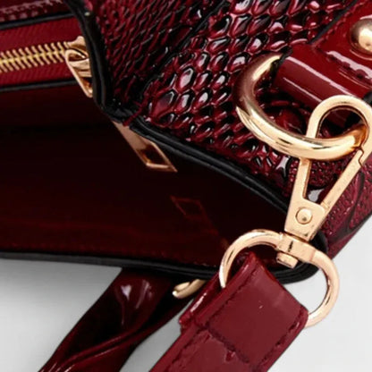 Sac à main bandoulière brillant et texturé Bianca