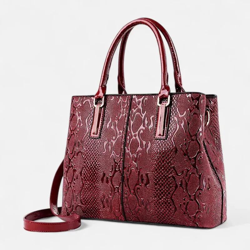 Sac à main bandoulière brillant et texturé Bianca