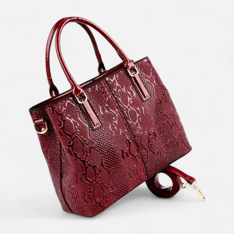 Sac à main bandoulière brillant et texturé Bianca