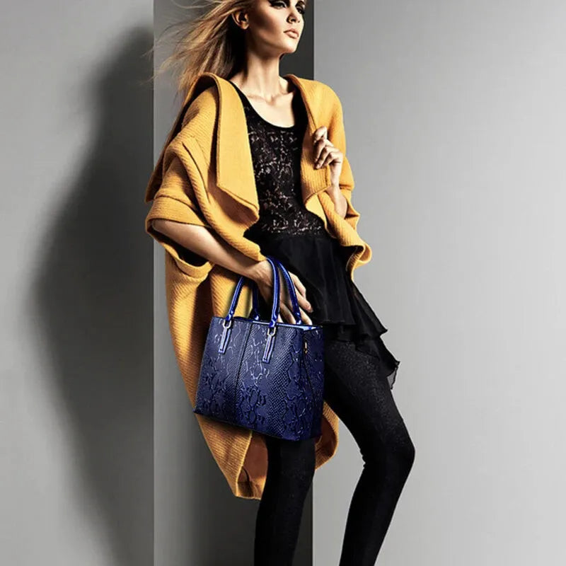 Sac à main bandoulière brillant et texturé Bianca