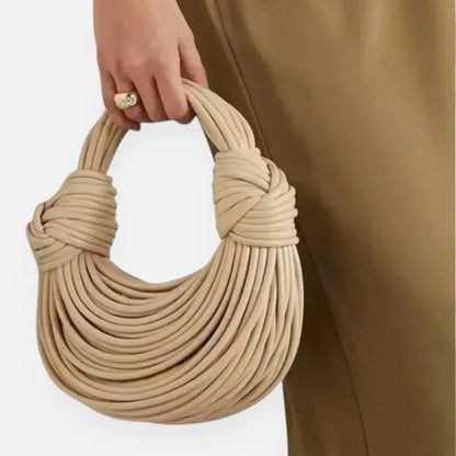 Sac à main bandoulière demi-lune tissé  Francesca