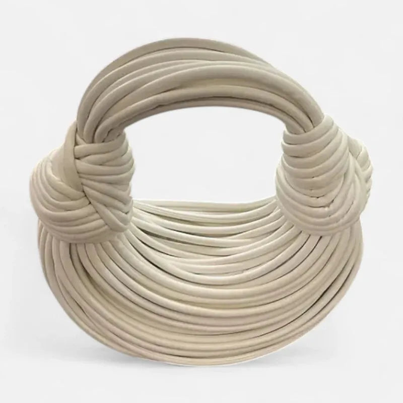 Sac à main bandoulière demi-lune tissé  Francesca