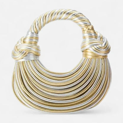 Sac à main bandoulière demi-lune tissé  Francesca