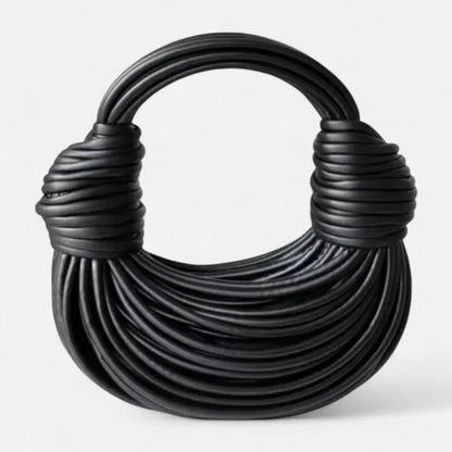 Sac à main bandoulière demi-lune tissé  Francesca