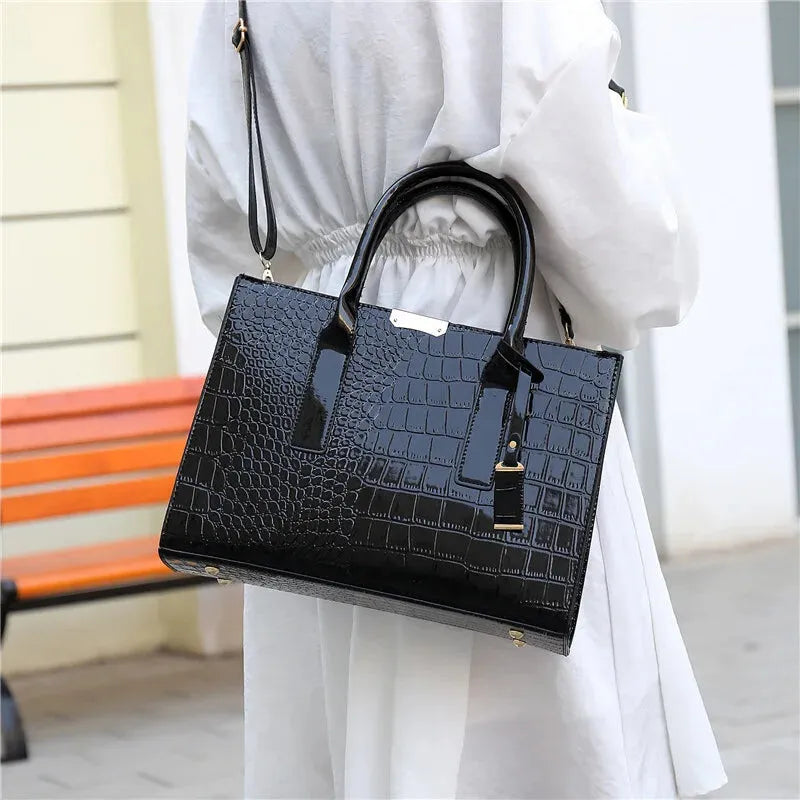 Sac à main bandoulière imitation croco Diane