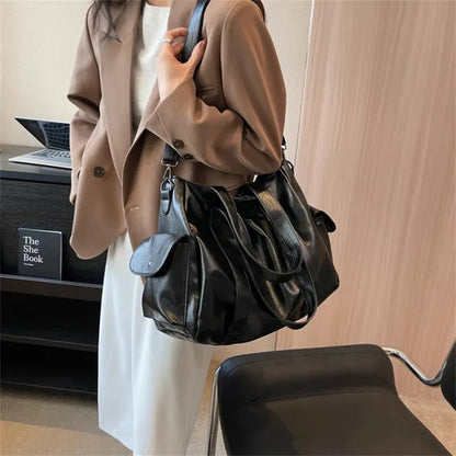 Sac à main bandoulière rétro de cours souple Lucie