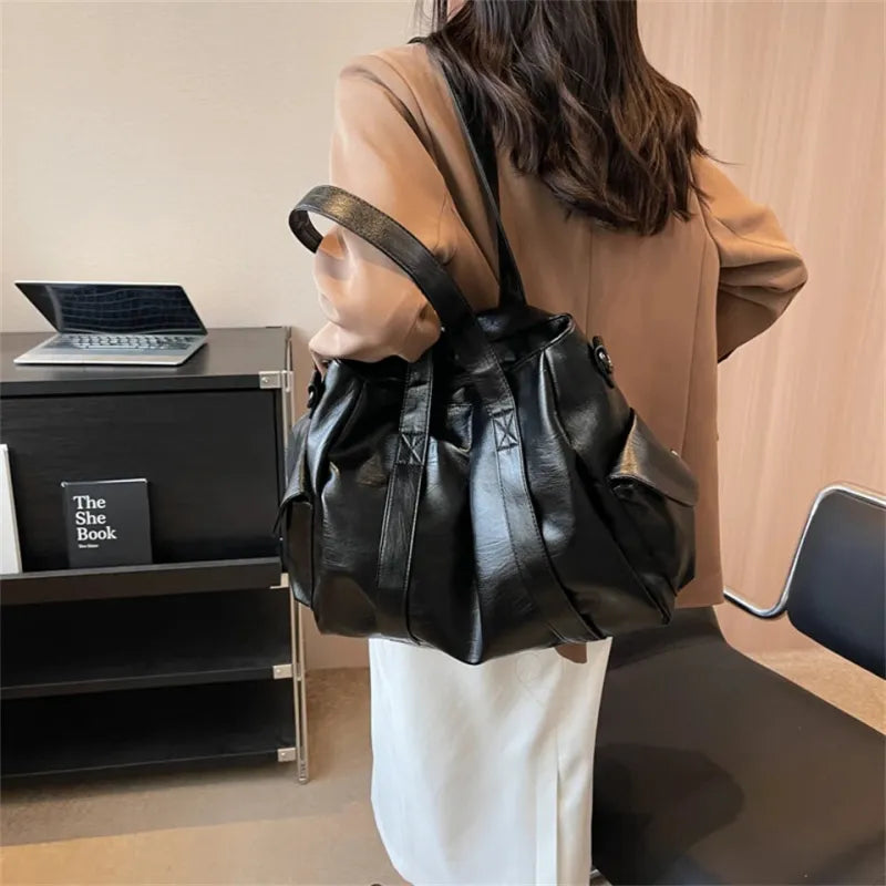 Sac à main bandoulière rétro de cours souple Lucie