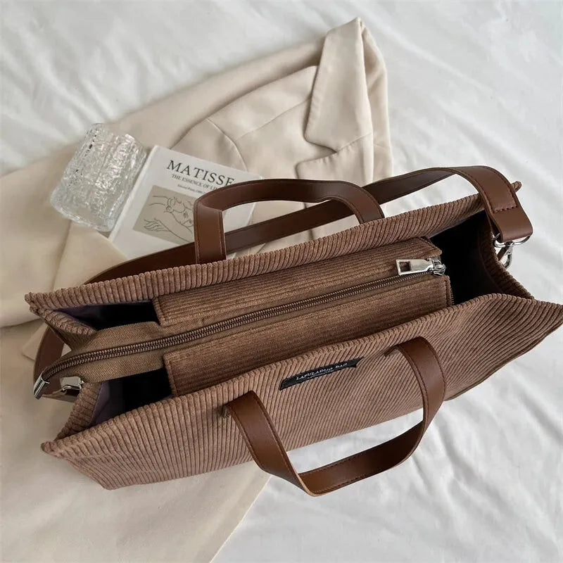 Sac à main cabas bandoulière en velours Julia