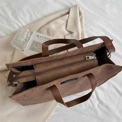 Sac à main cabas bandoulière en velours Julia