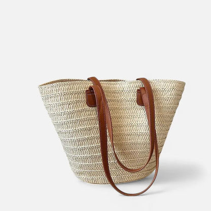 Sac à main cabas en paille Thelma