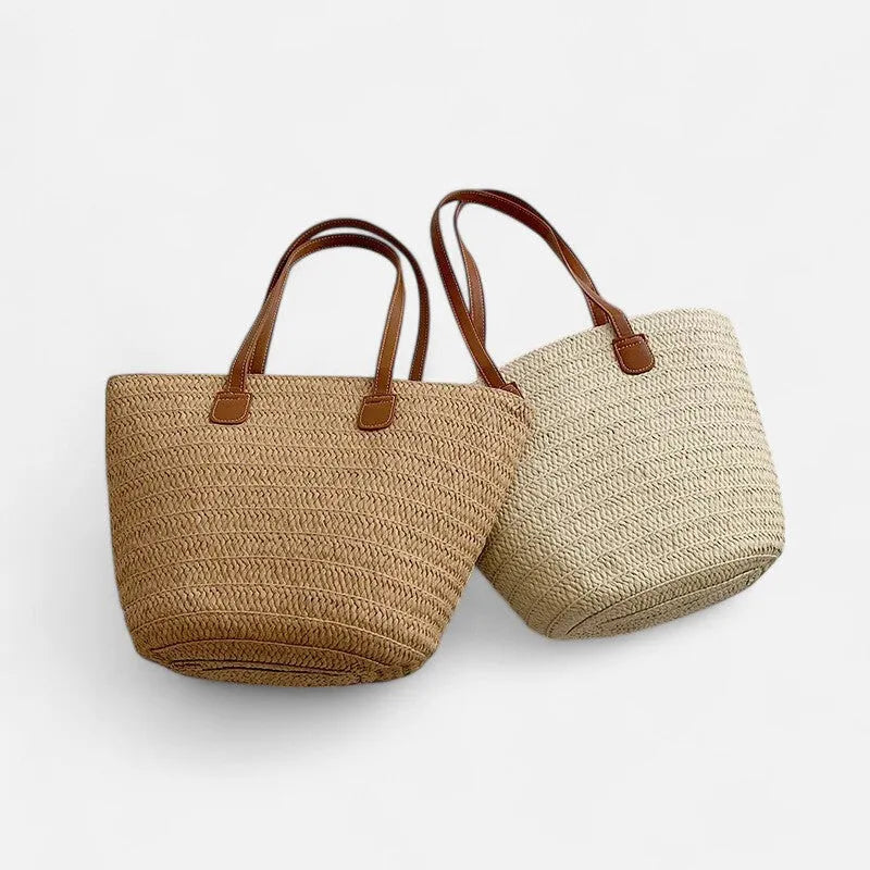 Sac à main cabas en paille Thelma