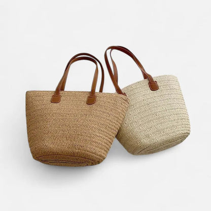 Sac à main cabas en paille Thelma