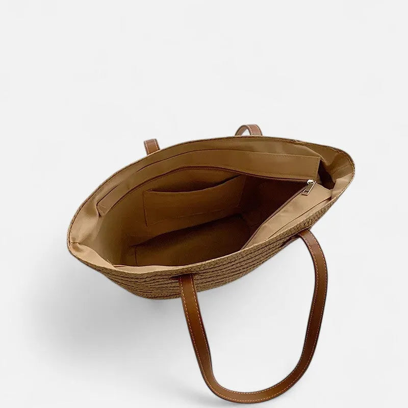 Sac à main cabas en paille Thelma