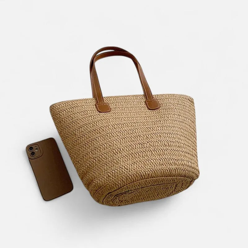 Sac à main cabas en paille Thelma