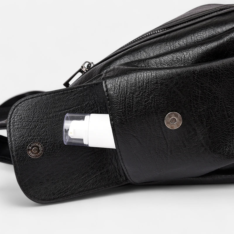 Grand sac à main de cours rétro souple à bandoulière Léonie