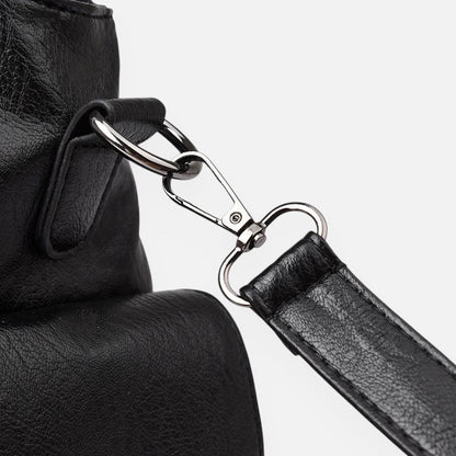 Grand sac à main de cours rétro souple à bandoulière Léonie