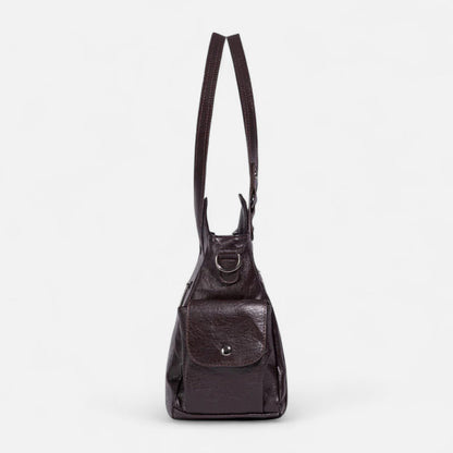 Grand sac à main de cours rétro souple à bandoulière Léonie