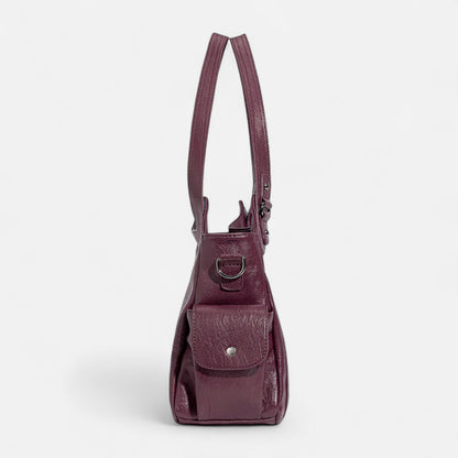 Grand sac à main de cours rétro souple à bandoulière Léonie