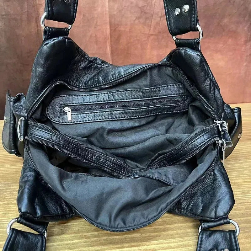 Sac à main de cours vintage et souple à bandoulière Garance