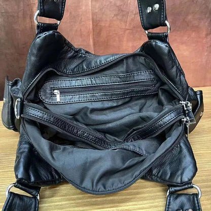 Sac à main de cours vintage et souple à bandoulière Garance